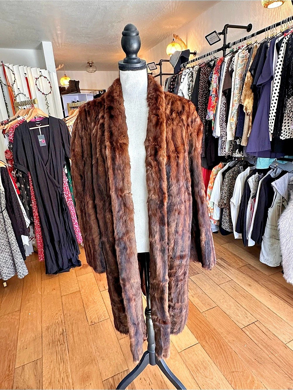 Unbranded Vintage Long Brown Fur Coat